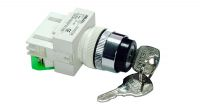 Selector con Llave 2 Posiciones con Retorno al Centro 1NO