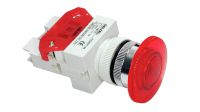 Pulsador de seta de pulso/luz de pulso. 1NC 40mm 230v