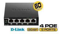 Switch D-Link DGS-1005P 5p. gigabit 4POE+