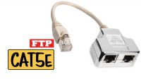 Divisor 100 Base Tx RJ45 Cat. 5E STP 1 Macho a 2 Fêmea