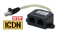 Divisor ISDN RJ45 1 macho a 2 fêmea preto 0.2m