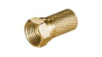 Conector tipo F cobre dourado aplicação rápida (5uni)