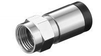 Conector F cravamento compressão nickel ( 10 uni. )