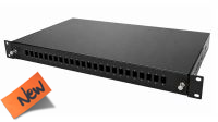 Bandeja 19" Fibra Óptica 1U 24LC duplex SC Simplex con cassete 24 fibras Negro
