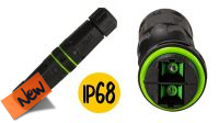 Conetor união exterior p/fibra optica duplex SC IP68