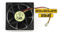 Ventilador DC 12v 80mm x 80mm x 25mm