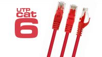 Cabo de rede UTP Cat.6 CCA vermelho