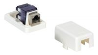 Caixa de superficie Cat. 5E com conectores meio blindados branca