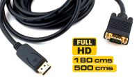 Cable Displayport V1.1 - VGA M/M QXGA (2048 x 1536) Negro 1.8m