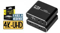 Capturador gráfico por USB, HDMI In-Out 4K a 60Hz HDCP 1.4