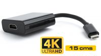 Cable conversor USB 3.1C a HDMI max. 4K 2K a 30Hz 0.15m Negro