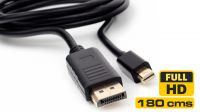 Cable mini DisplayPort a DisplayPort V1.2 (3840 x 2160) 4K 1080P Negro 1.8m