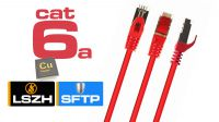 Cable de red Cat. 6a S-FTP LSZH Cu AWG27 Rojo