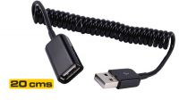 Cable de extensión USB 2.0 en espiral 0.20m