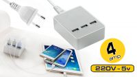 Estação de carga USB com 3 portas 4A Máx. 1.5m