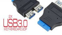 Adaptador USB interno 20 pines - 2 puertos USB 3.0