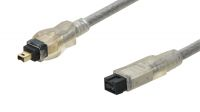 Cable Firewire 1394b 9 pines / 4 pines Plateado