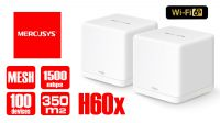 Ponto de acesso Whole Home Mesh WiFi6 2.4GHz 300Mbps/ 5GHz 1201Mbps 802.11k/v H60X(2p)