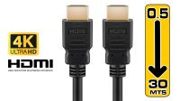 Cable HDMI M/M V1.4 Gold Plated Negro (0.5m - 30m)