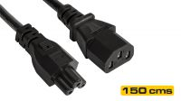 Cable de alimentación SFO IEC C13 - C5 (Mickey Mouse, Trébol, 3pines) 1.5m