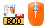 HN 7708 : Ratón óptico mini 800Dpi USB Slim (Naranja)