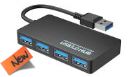 Hub USB 4 puertos V. 3.0 - 1 x USB3.0 + 3 x USB2.0 Negro