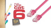 Cable red Flat U/UTP Cat. 6  CU Rosa