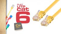 Cabo rede Flat U/UTP Cat. 6   CU amarelo
