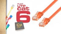 Cable red Flat U/UTP Cat. 6 CU Naranja