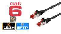 Cable de red S/FTP Cat.6 (PiMF) CU LSZH Negro