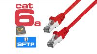 Cable de red Cat. 6a S/FTP RJ-45 AWG26/7 Rojo