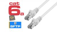Cable de red Cat.6a S/FTP RJ-45 AWG26/7 Blanco