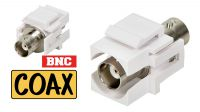 Adaptador BNC H/H blanco de panel