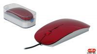 KL 1122 : Ratón óptico Slim USB 800/1600 Dpi (Rojo)