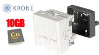 Caixa embutir FTP Cat. 6 2xRJ45 45x45mm KRONE