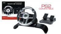 Volante Wireless para PS2/Xbox/GC negro e cinza