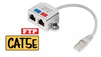 Divisor rede RJ45 > 2 x RJ45 FTP