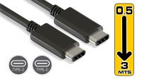 Cable USB 3.1 Tipo C M/M (0.5m / 3m) - Negro