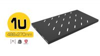 Prateleira Fixa  19" 1U/486x270mm - Negro
