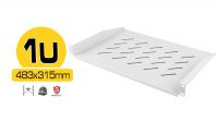 Prateleira Frontal 19" Fixa  1U/483X315MM - Cinza