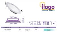 Downlight Led Slim 12W 6400K 230V