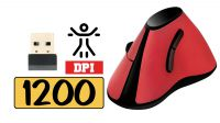 Rato óptico wireless 2.4GHz ergonómico 1200Dpi