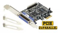 Tarjeta Longshine PCI-E 2 puertos paralelo con opción en bajo perfil