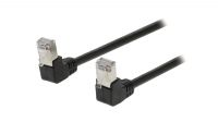 Cables de red con conectores angulados SF/UTP Cat.5E Negro