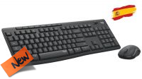 Logitech Teclado e rato Wireless silent Touch MK295 cinza Espanhol