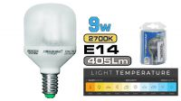 Lâmpada baixo consumo mini Globo 9W. E14. 15Kh. 405lm