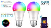 Lâmpada LED E27 RGB/2700-6500K cont.Voz Alexa,Google,Gosund,IFTTT 8W, 800lm(2pk)