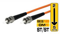 Cabo de fibra óptica 62.5/125 conector ST-ST 3mm 2 metros