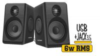 Altavoces NATEC 2.0 LYNX USB 6W RMS en Negro