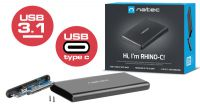 Caixa externa Natec Rhino-C 2.5" SATA  USB 3.0 negro